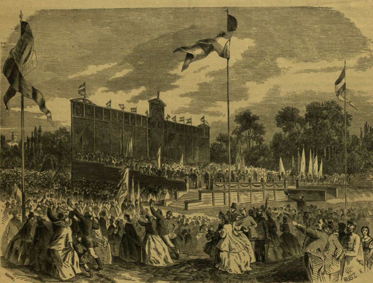 Az 1865-iki dalárünnepély a pesti Városligetben